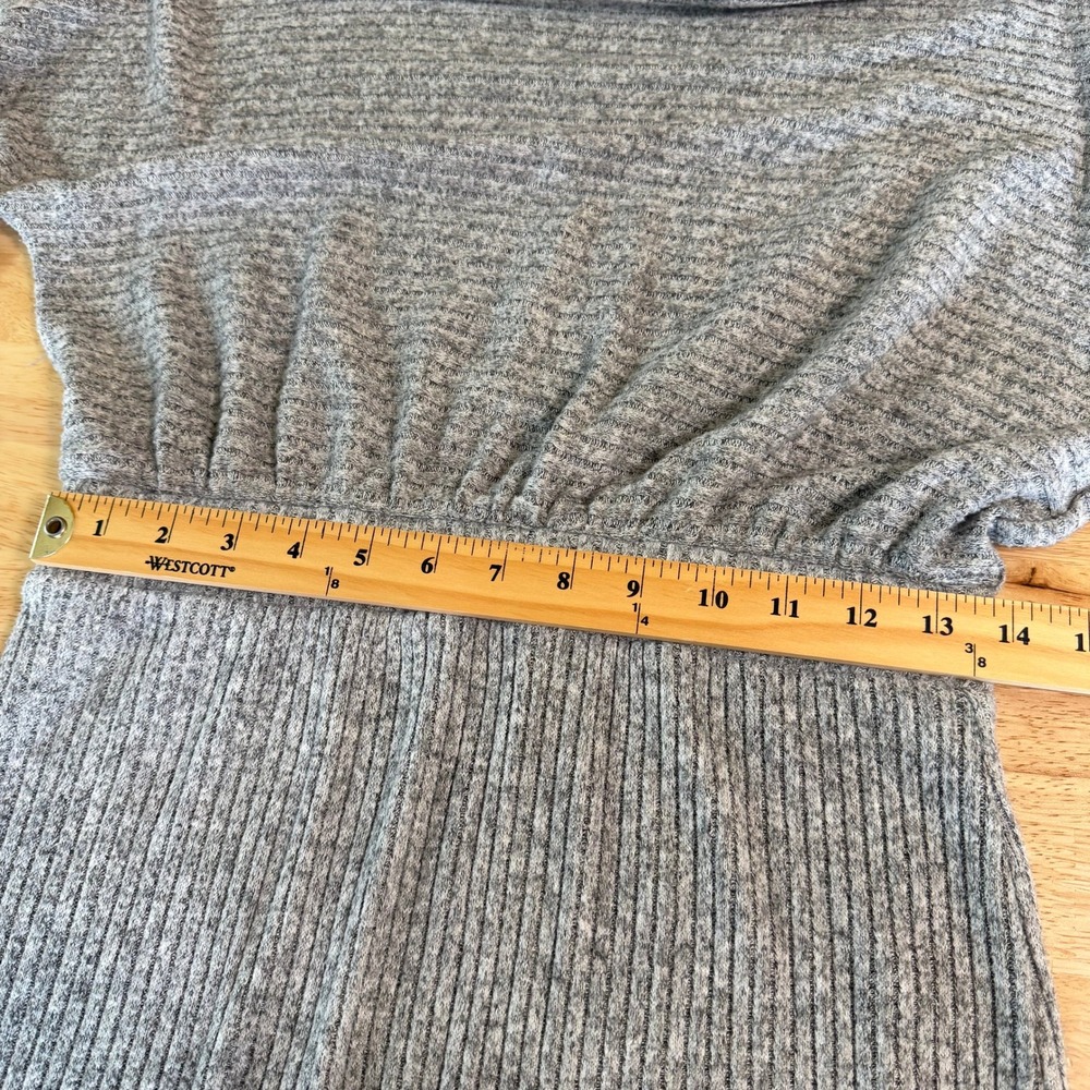 Saturday Sunday Anthropologie Mariah Midi Dress Size S Gray Ribbed Mock Neck - Picture 9 of 11